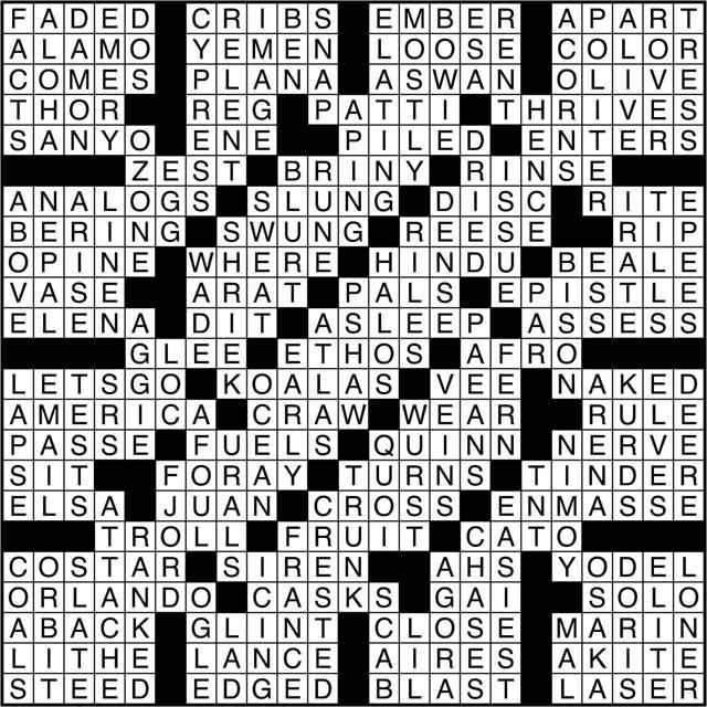 TODAY S CROSSWORD ANSWERS Crosswords leadertelegram com