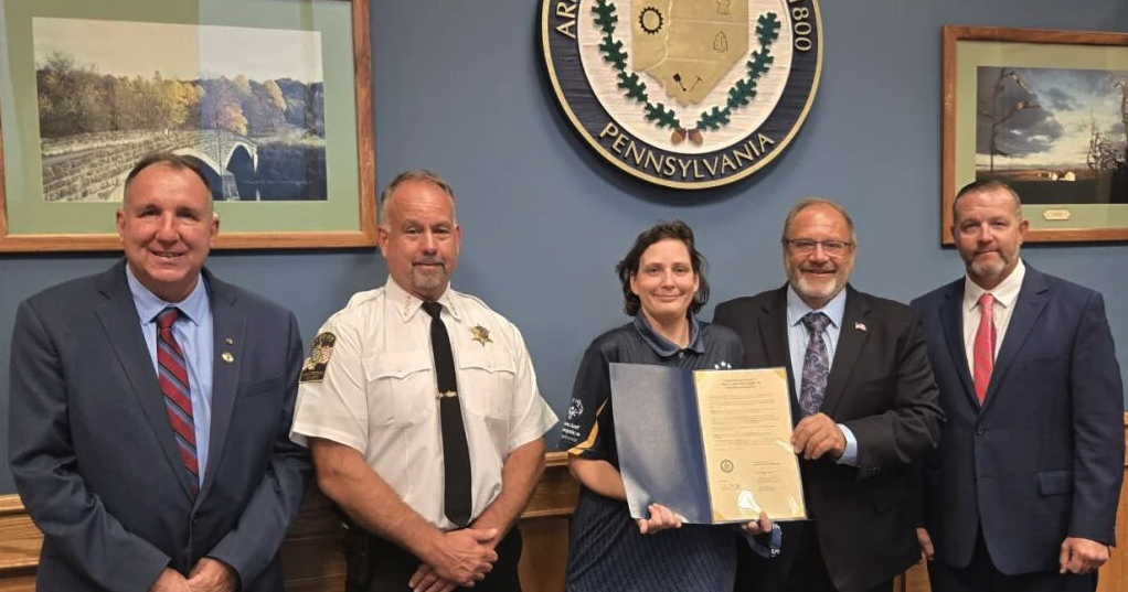 Gold medalist recognized by Armstrong County commissioners