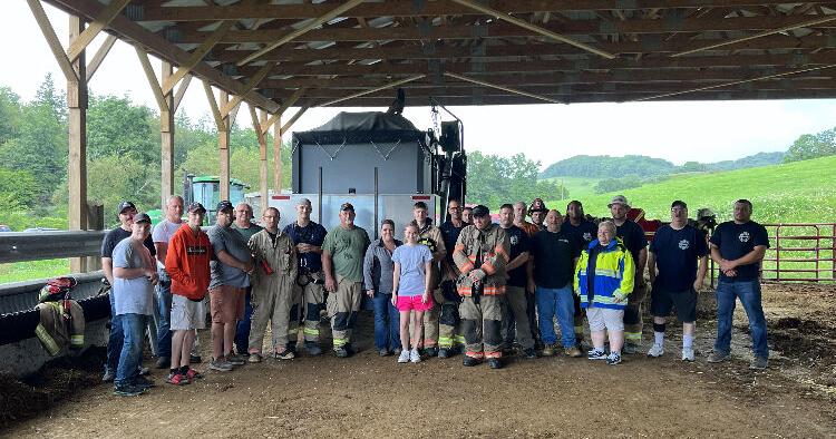 Local firefighters recently participate in grain bin rescue training ...