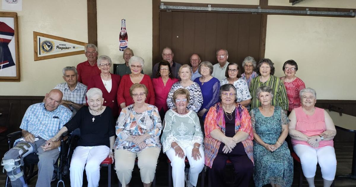 Members of Elderton High School Class of 1961 met for its annual dinner