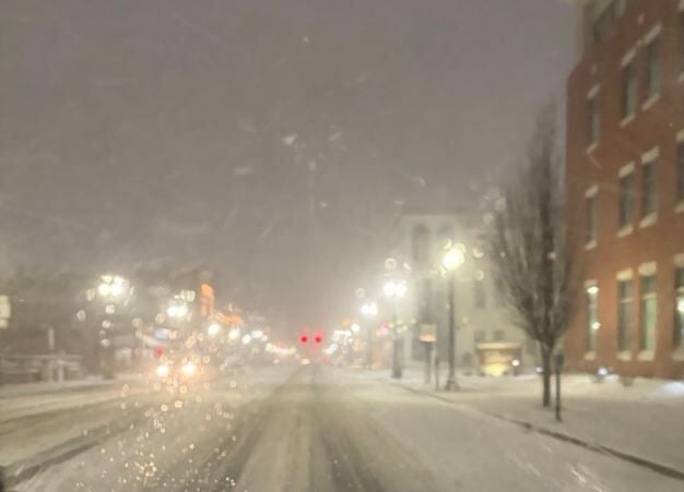Snow squalls Monday night into Tuesday created winter wonderland scenes ...