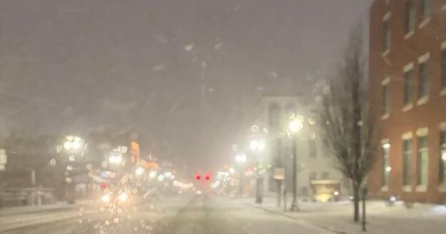 Snow squalls Monday night into Tuesday created winter wonderland scenes ...