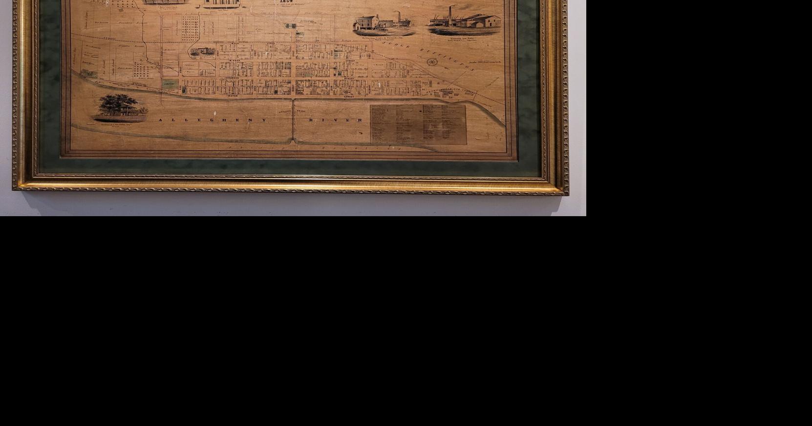 Mid19th century map of Kittanning now on display at local museum