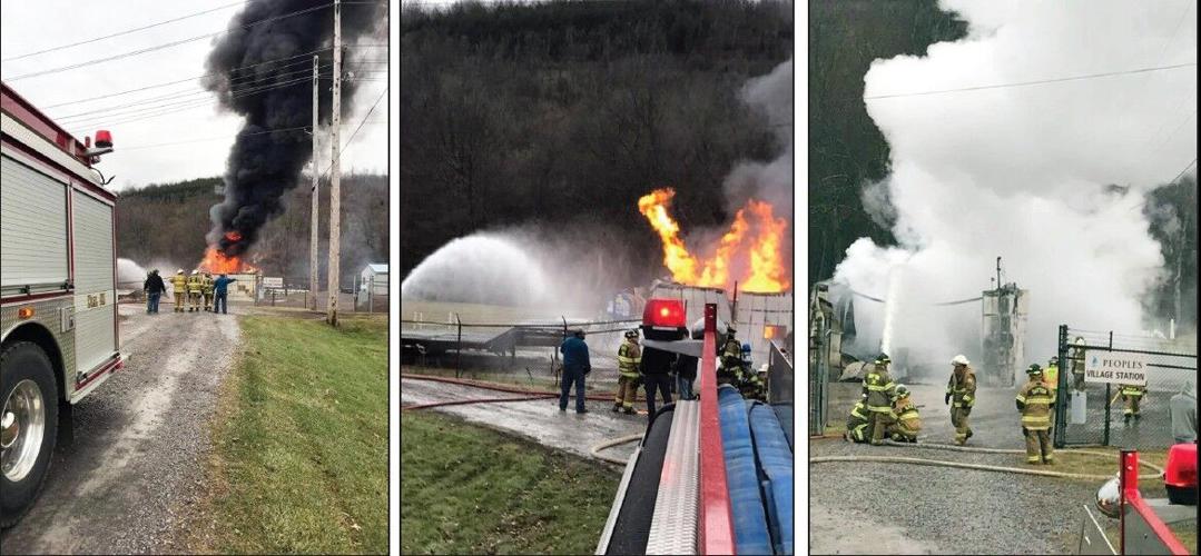 Gas compressor erupts in flames | Front-page | leadertimes.com