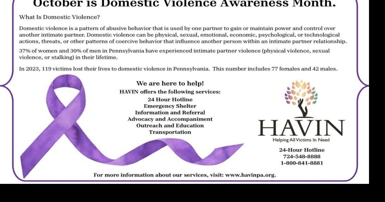 HAVIN raises attention during Domestic Violence Awareness Month | News ...
