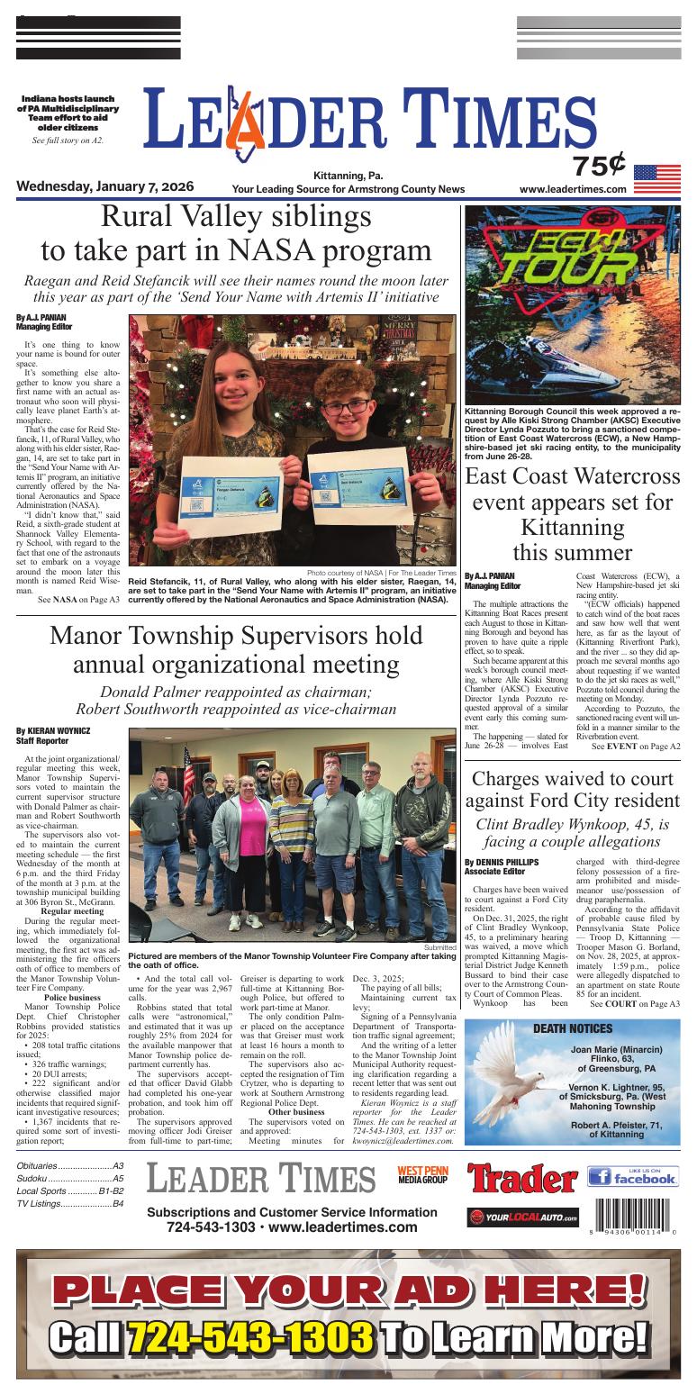 Page A1 | e-Edition | leadertimes.com