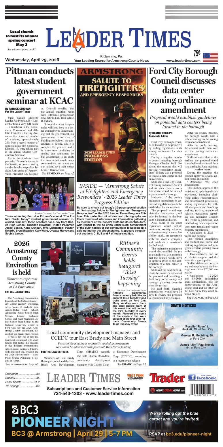 Page A1 | e-Edition | leadertimes.com