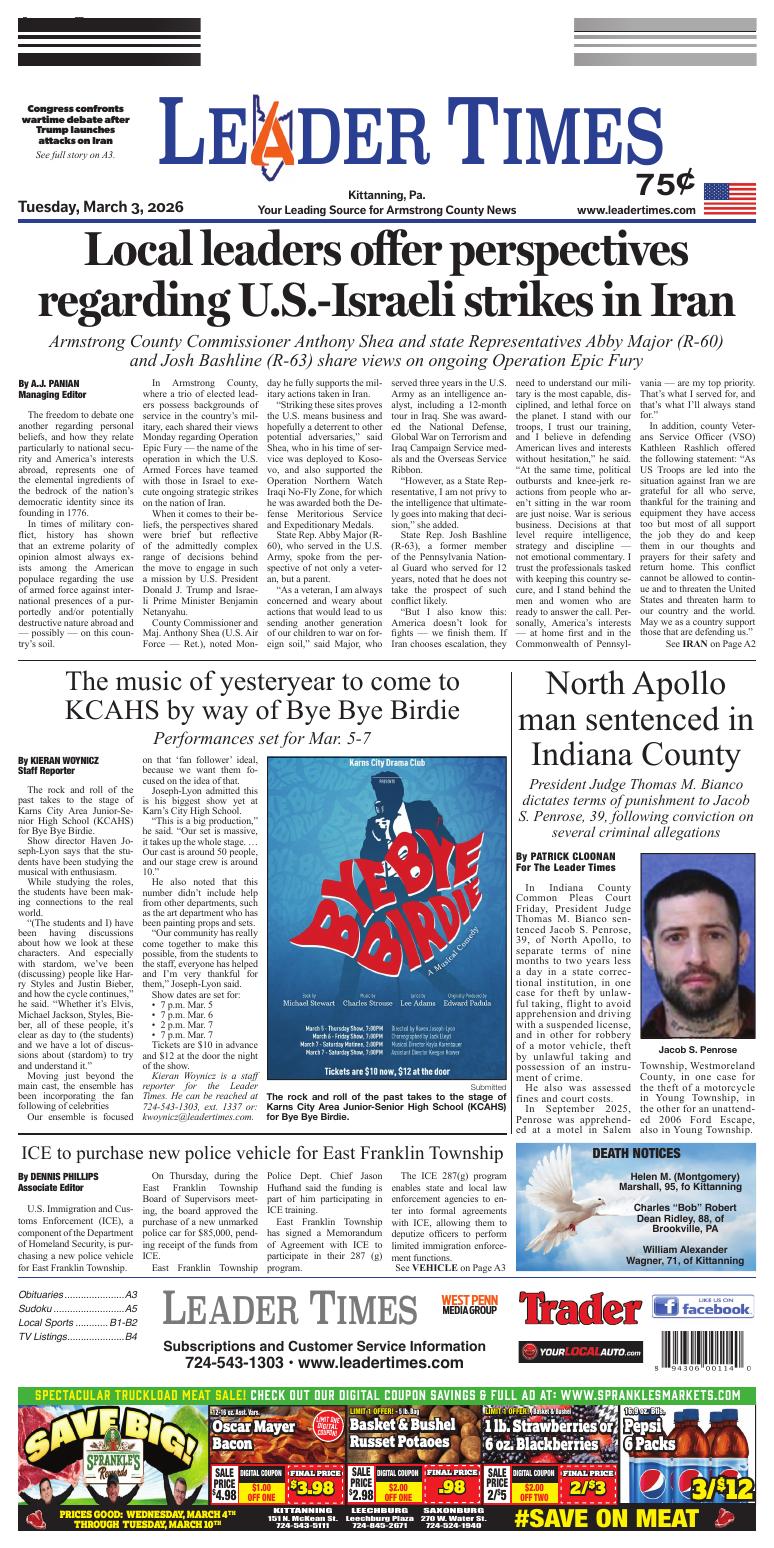 Page A1 | e-Edition | leadertimes.com