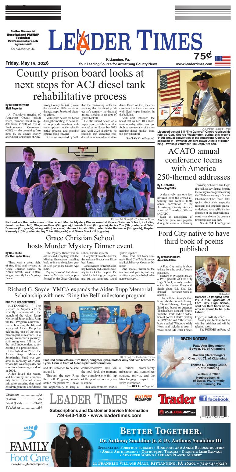Page A1 | e-Edition | leadertimes.com