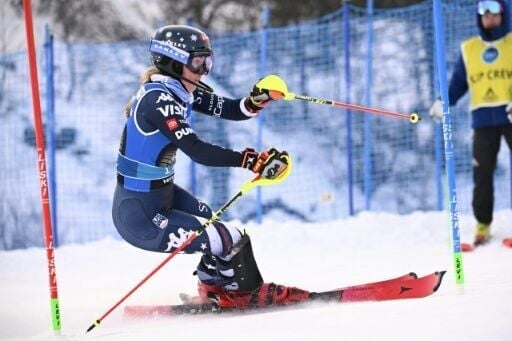Mikaela Shiffrin was over a second clear of the field after the opening run in the slalom at Levi