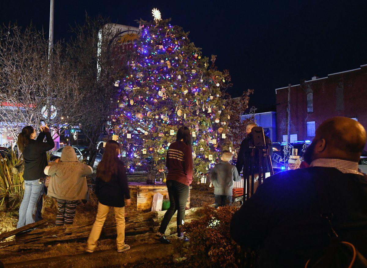 Lebanon's Christmas tree lights the night Hundreds turn out despite