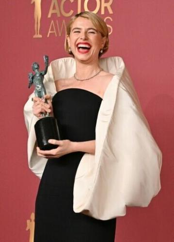 Irish actress Jessie Buckley won the Actor Award for best leading female actor for 'Hamnet'