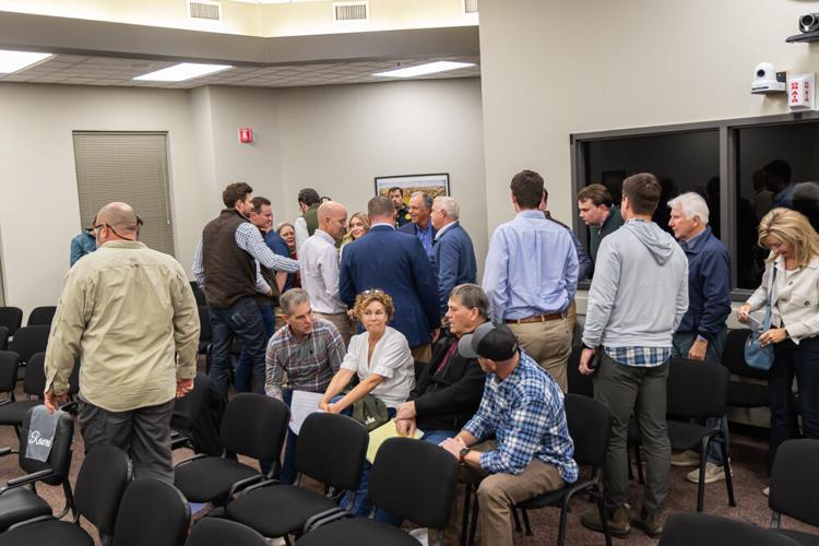 Council meeting crowd