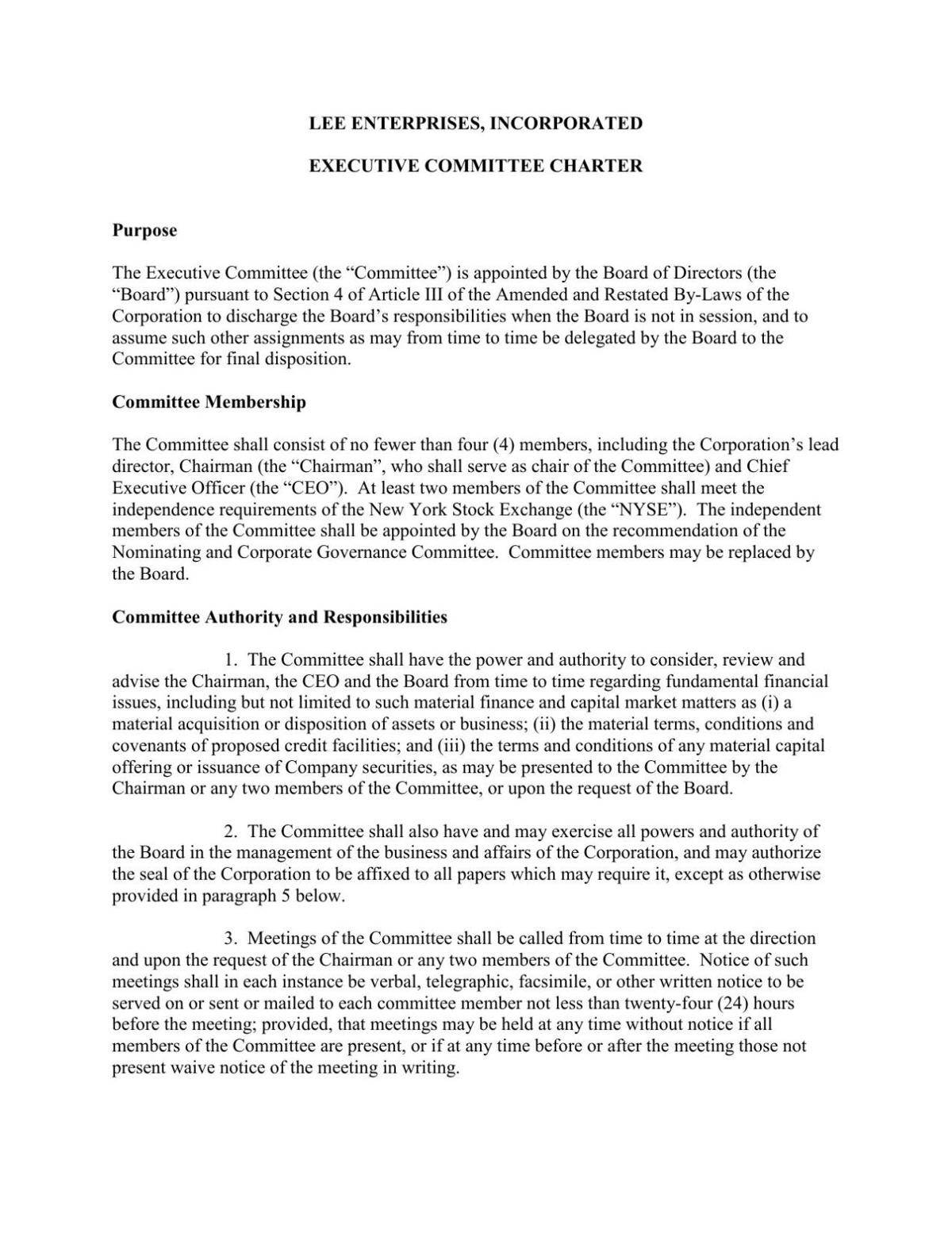 Executive Committee Charter