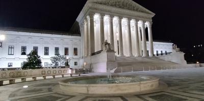 US Supreme Court at night