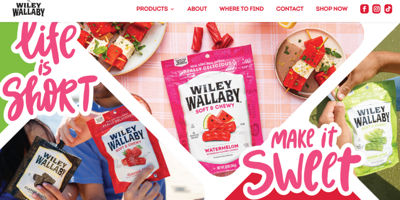 Wiley Wallaby candy site