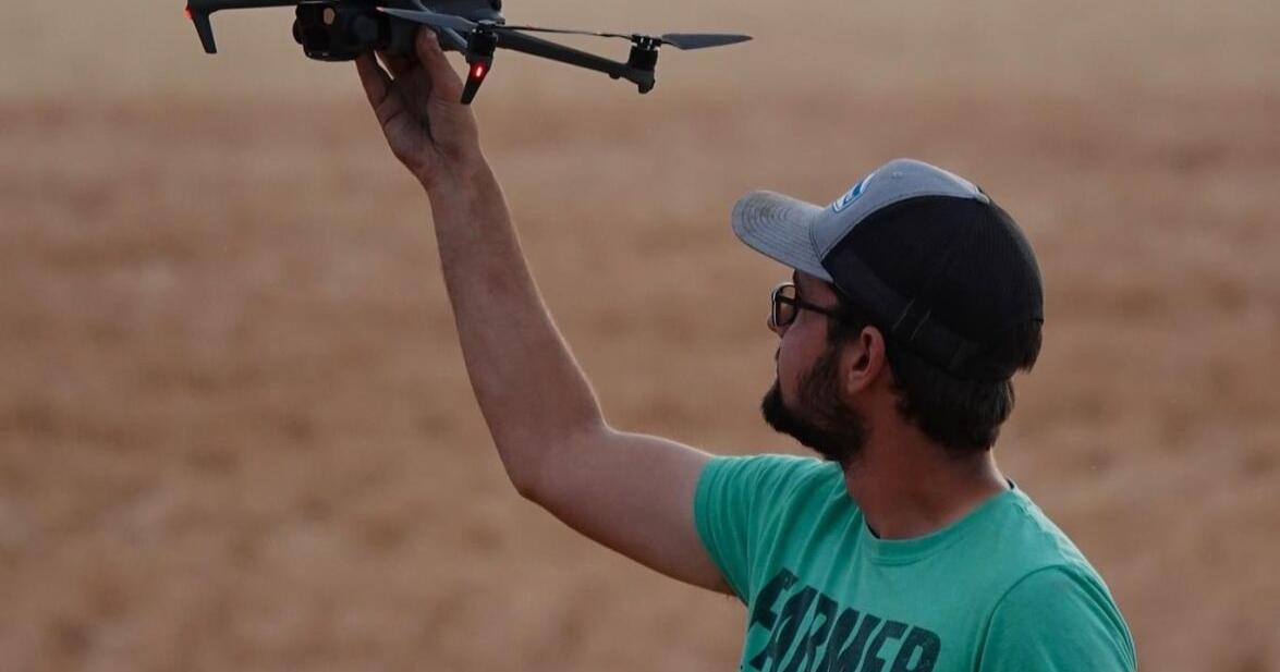 Riley Slivka with drone