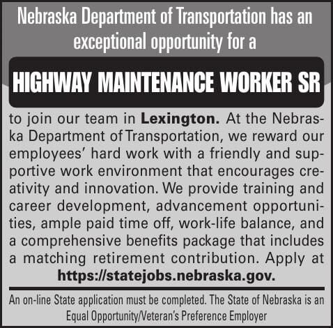 NEB DEPT OF TRANSPORTATION - Ad from 2026-05-09