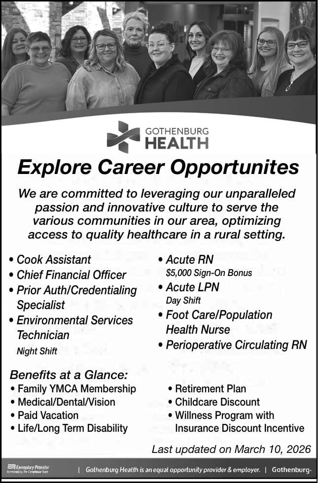 Roxanne Converse-Whiting Gothenburg Health - HR - Ad from 2026-03-14