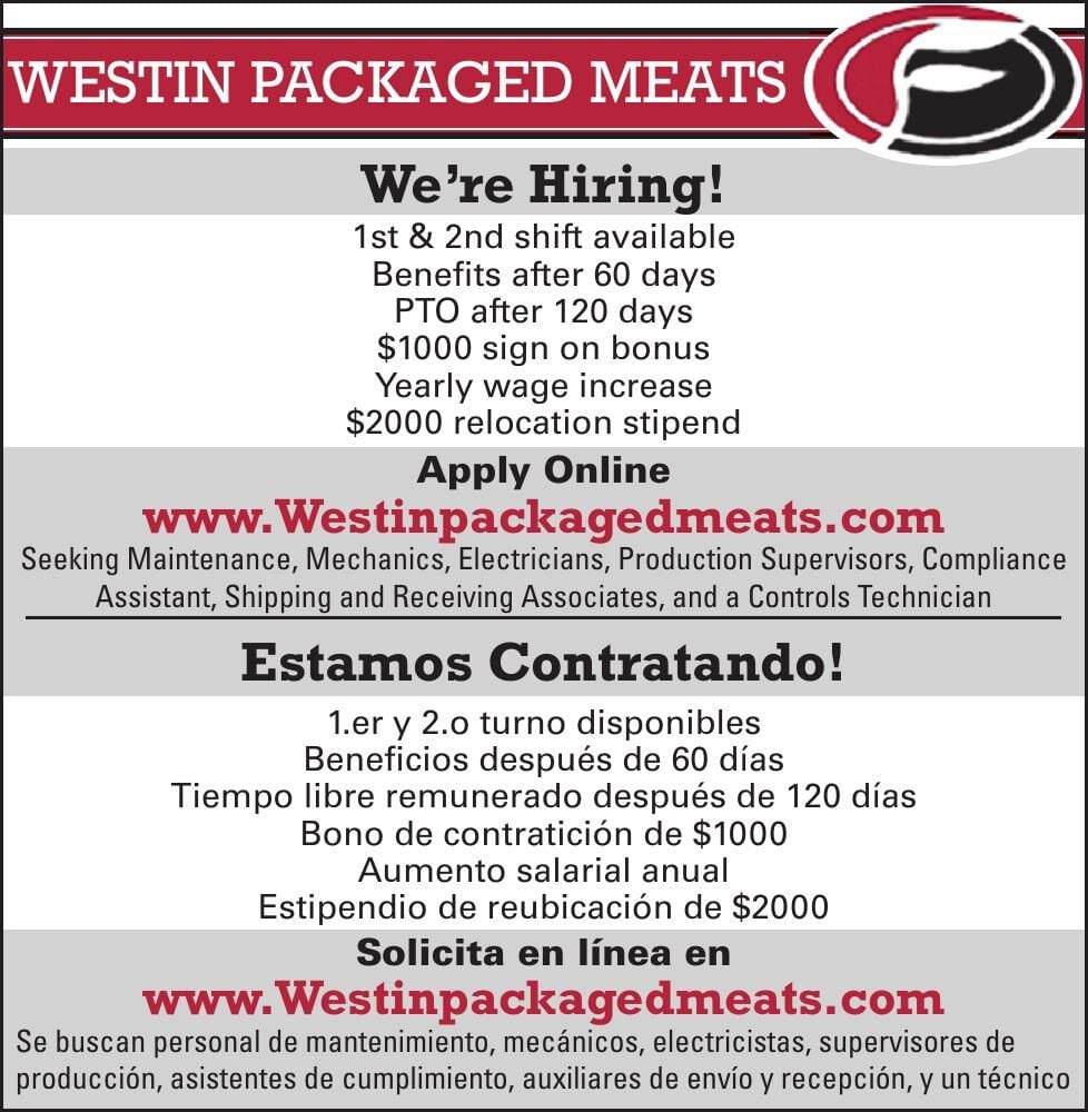 Westin Packaged Meats - Ad from 2026-08-08