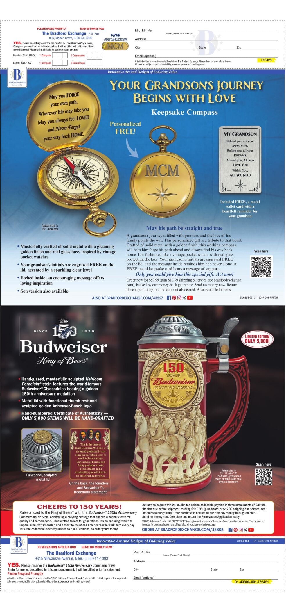 BRADFORD EXCHANGE - MIDWEST LISTS AND MEDIA - Ad from 2026-04-25