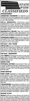STATEWIDE CLASSIFIEDS - Ad from 2026-03-21