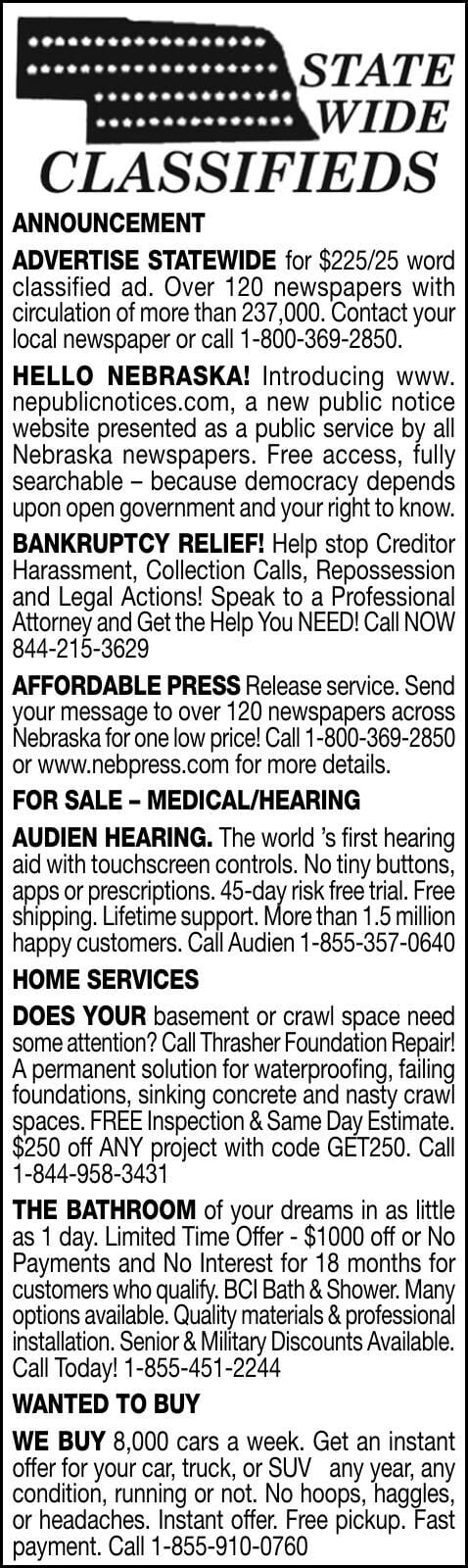 STATEWIDE CLASSIFIEDS - Ad from 2026-10-10