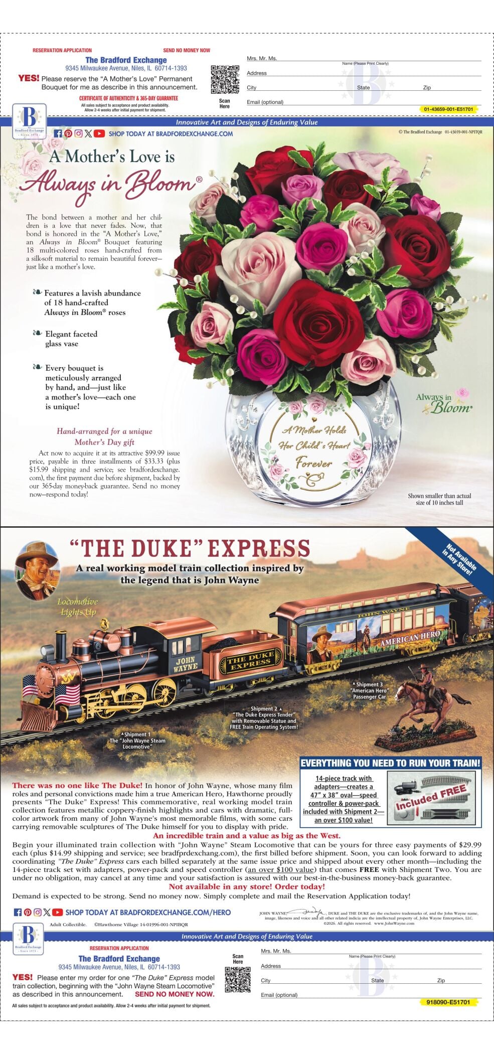 BRADFORD EXCHANGE - MIDWEST LISTS AND MEDIA - Ad from 2026-04-14