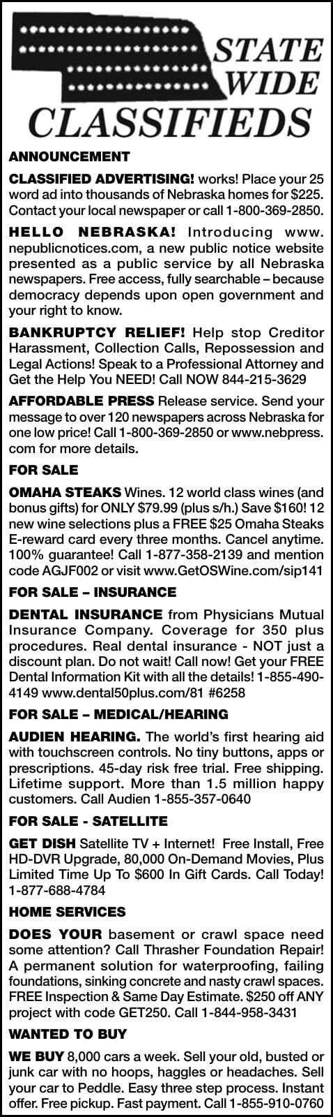 STATEWIDE CLASSIFIEDS - Ad from 2026-07-04