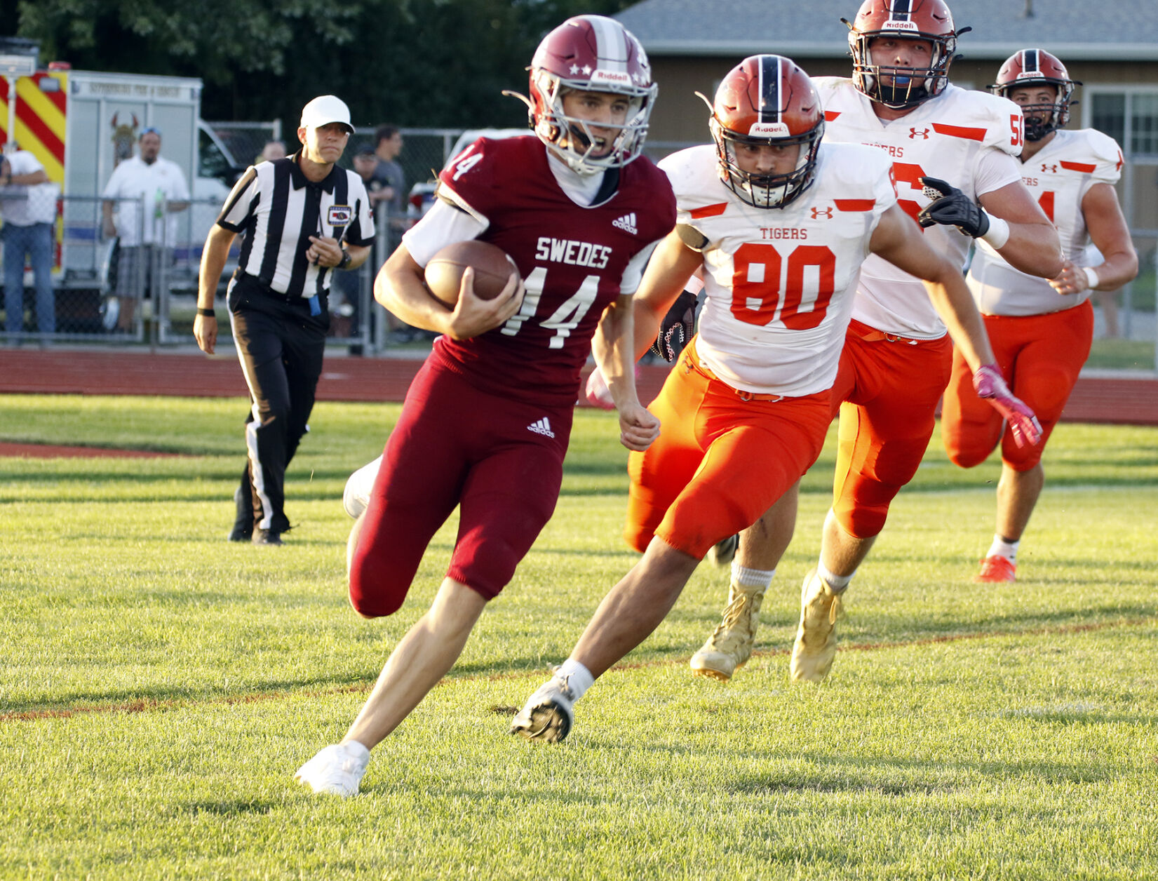 Swedes beat Mitchell 45-29, remain undefeated PAGE B1