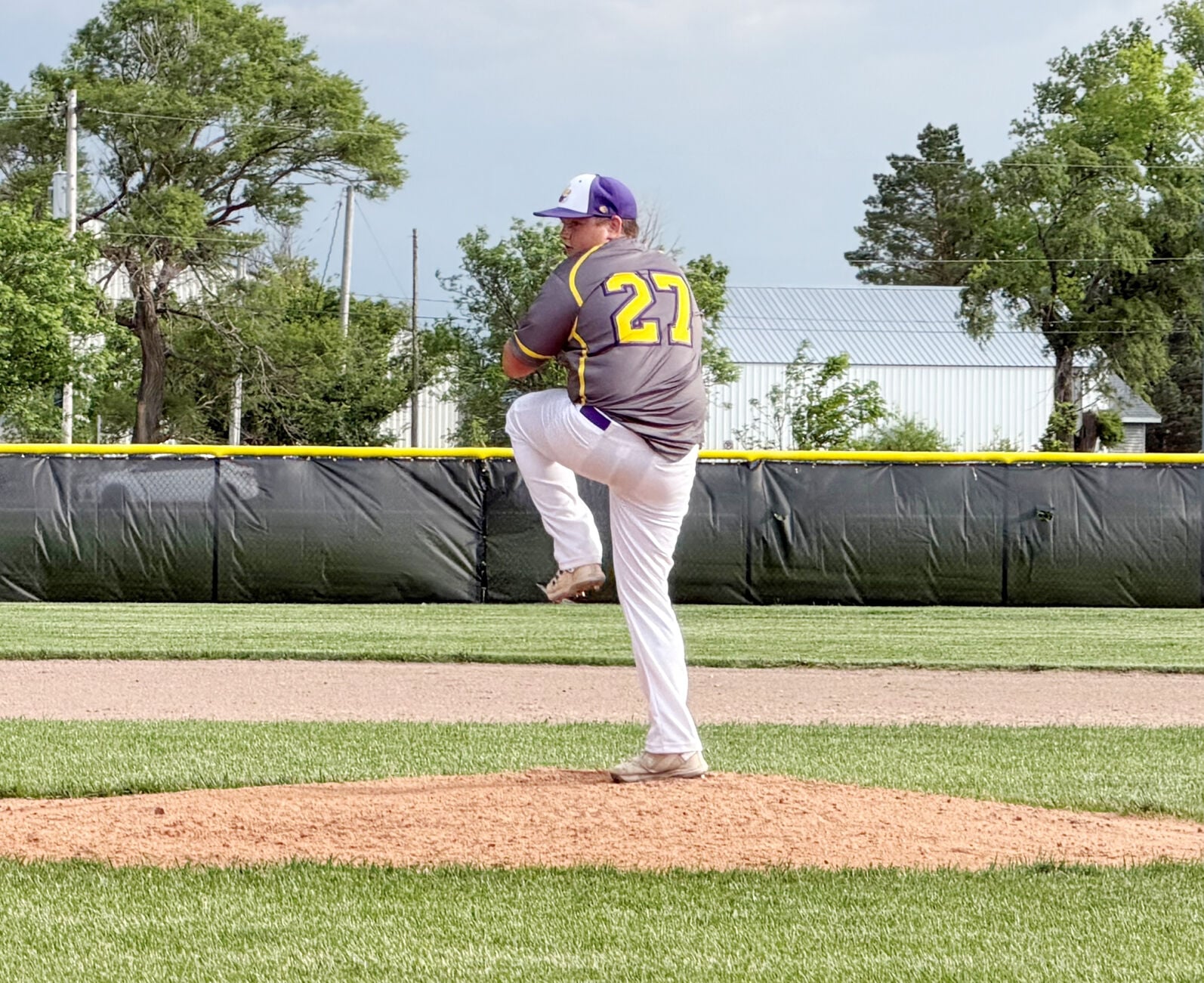 Gothenburg's Cameron Holt pitching