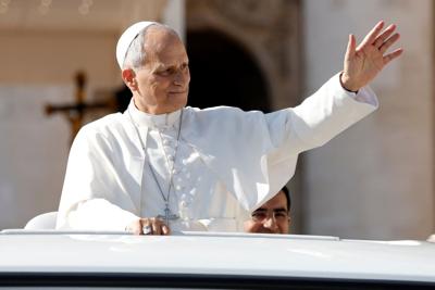 Pope Leo holds the weekly general audience in St. Peter's Square at the Vatican