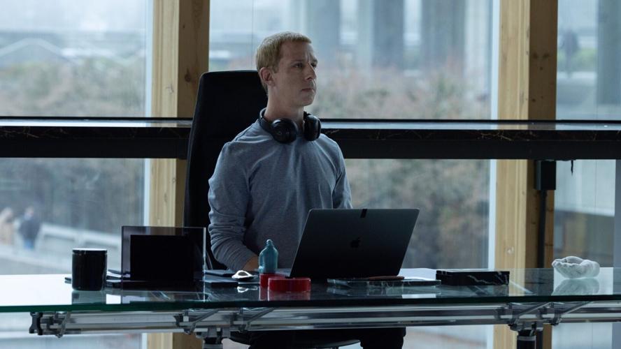 Jeremy Strong stars as Facebook founder Mark Zuckerberg in "The Social Reckoning."