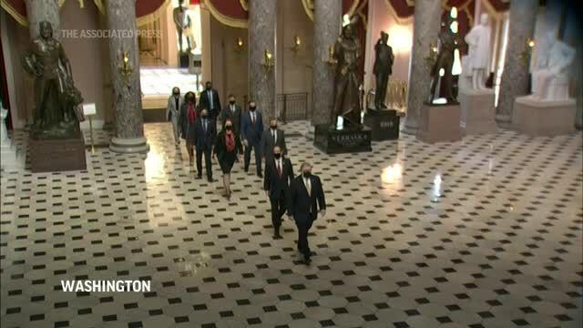 House managers deliver Trump's impeachment article ...