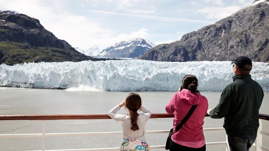 Glacier viewing on a Princess cruise in Alaska.