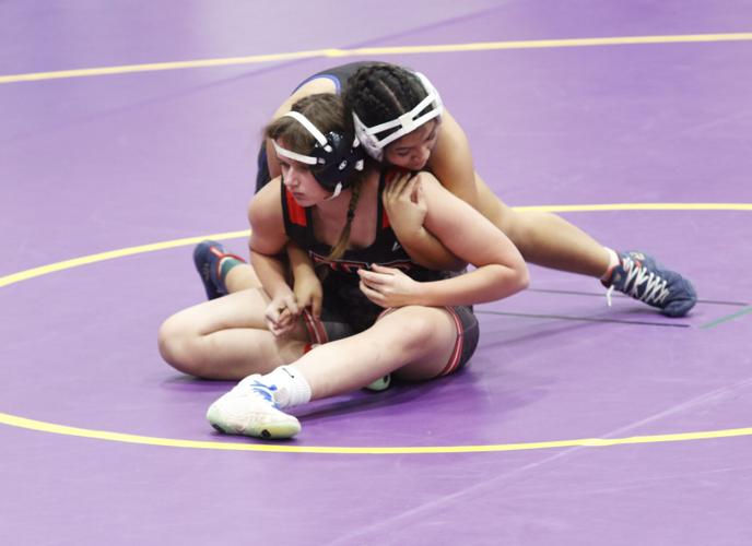 Overton girls wrestling at S-E-M Invite