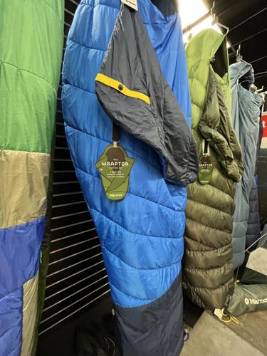 The Wraptor zipperless sleeping bag from Marmot.