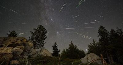 The 2023 Perseid meteor shower seen from the southern edge of Sequoia National Forest near Piute Peak.