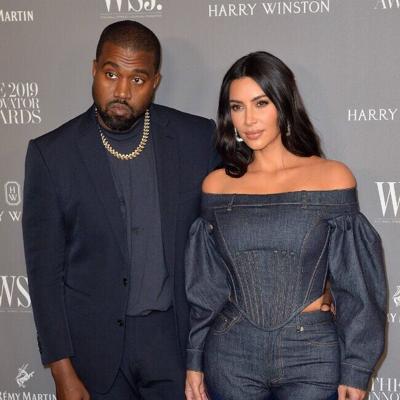 Kanye West and Kim Kardashian West