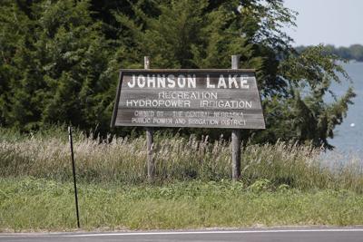 Johnson Lake wooden sign