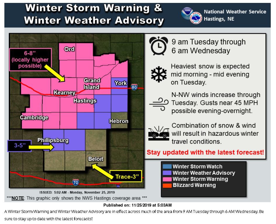 Up To 7 To 10 Inches Of Snow Possible As Winter Storm Warning Is
