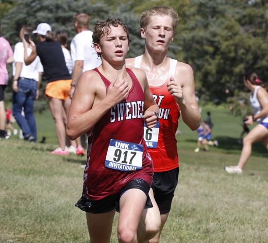 Gothenburg's Lucas Therrien at UNK meet