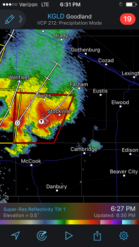 May 19 radar return