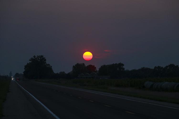 Haze from California wildfires causes air quality concerns, colors sunsets