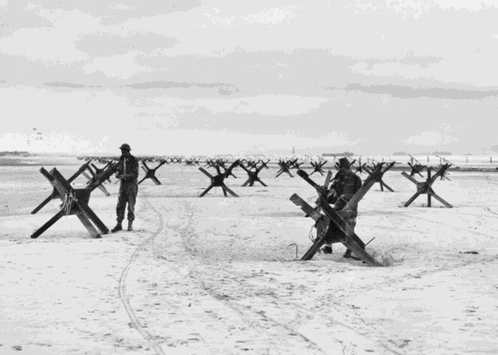 The beach was a minefield