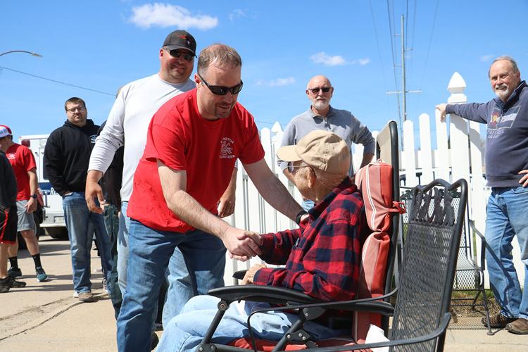 Lexington firefighters honor retiree Dean Wheeler for his historic 61 years of service