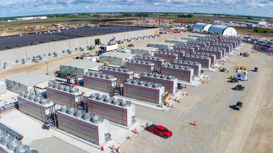 Construction continues on a $1 billion, 520-acre data center Wednesday, May 20, 2026 in Beaver Dam, Wisconsin. It is being built for Meta, the trillion-dollar company that owns Facebook and Instagram. It's one of seven major data center projects pending in