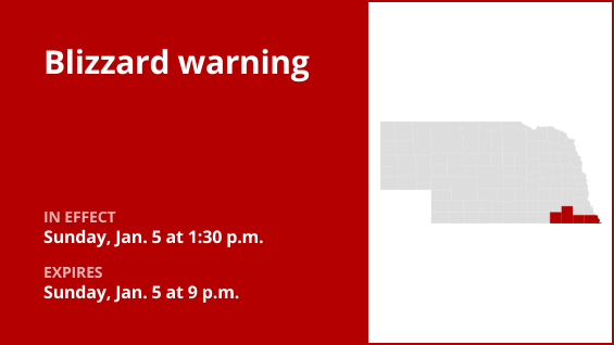 Update: Blizzard warning affecting Nebraska until Sunday night