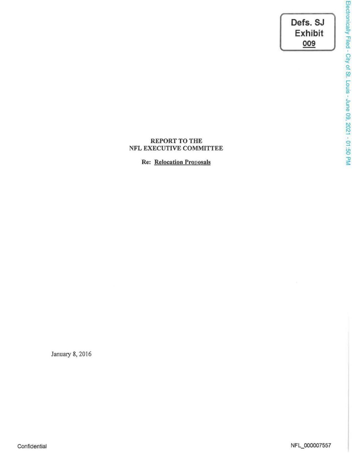 Roger Goodell's report to NFL executive committee