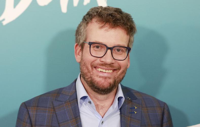 Writer John Green attends the "Turtles all The Way Down" advanced screening at the London Hotel in West Hollywood, California, on April 27, 2024.